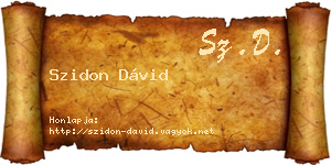 Szidon Dávid névjegykártya